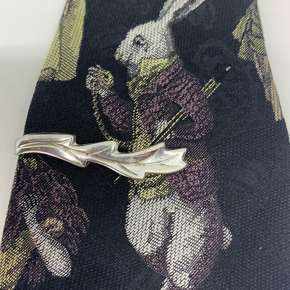 Vintage Foster USA Silver Leaf Tie Clip! - Picture 2 of 6